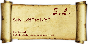 Suh László névjegykártya